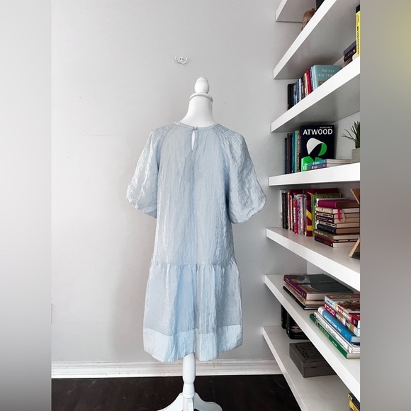 Club Monaco Blue CLOUD mini Dress size Large - Picture 6 of 13